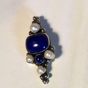 Janice Girardi lapis pendant in 925 silver